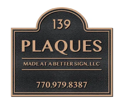 Plaques - Custom Made metal plaques with custom lettering and details.