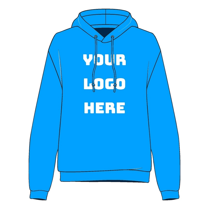 design a hoodie with logo up to 11 inches wide