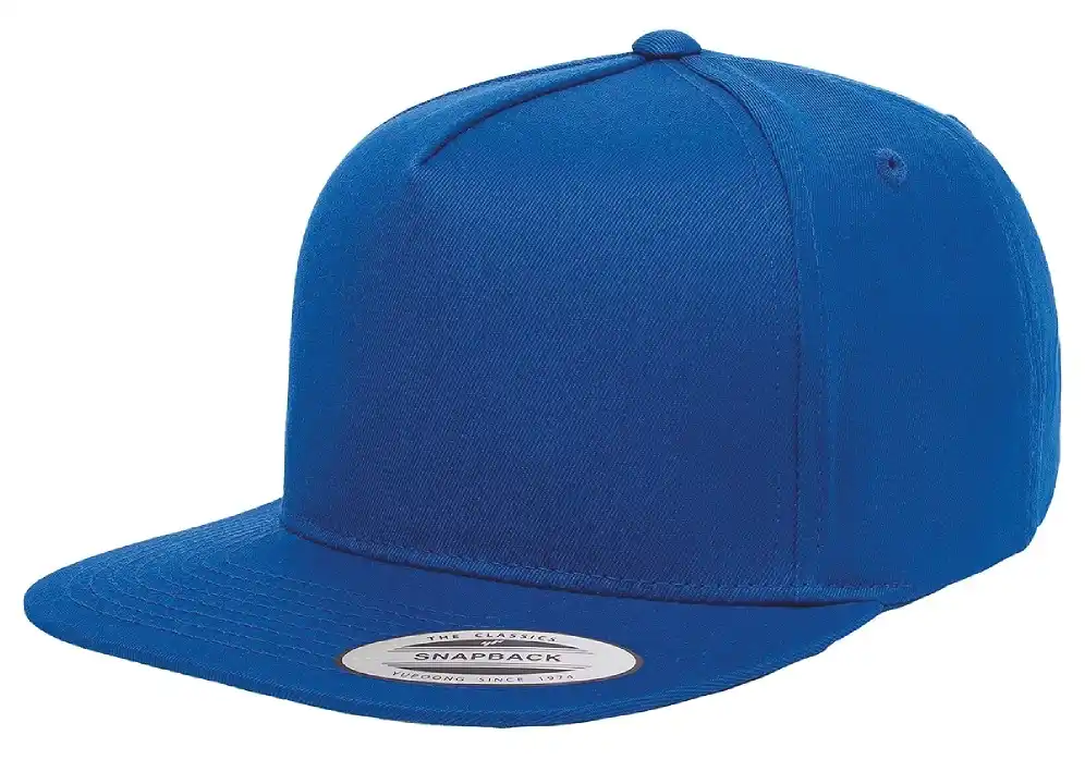 Medium blue snapback hat