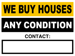We Buy Houses Sign