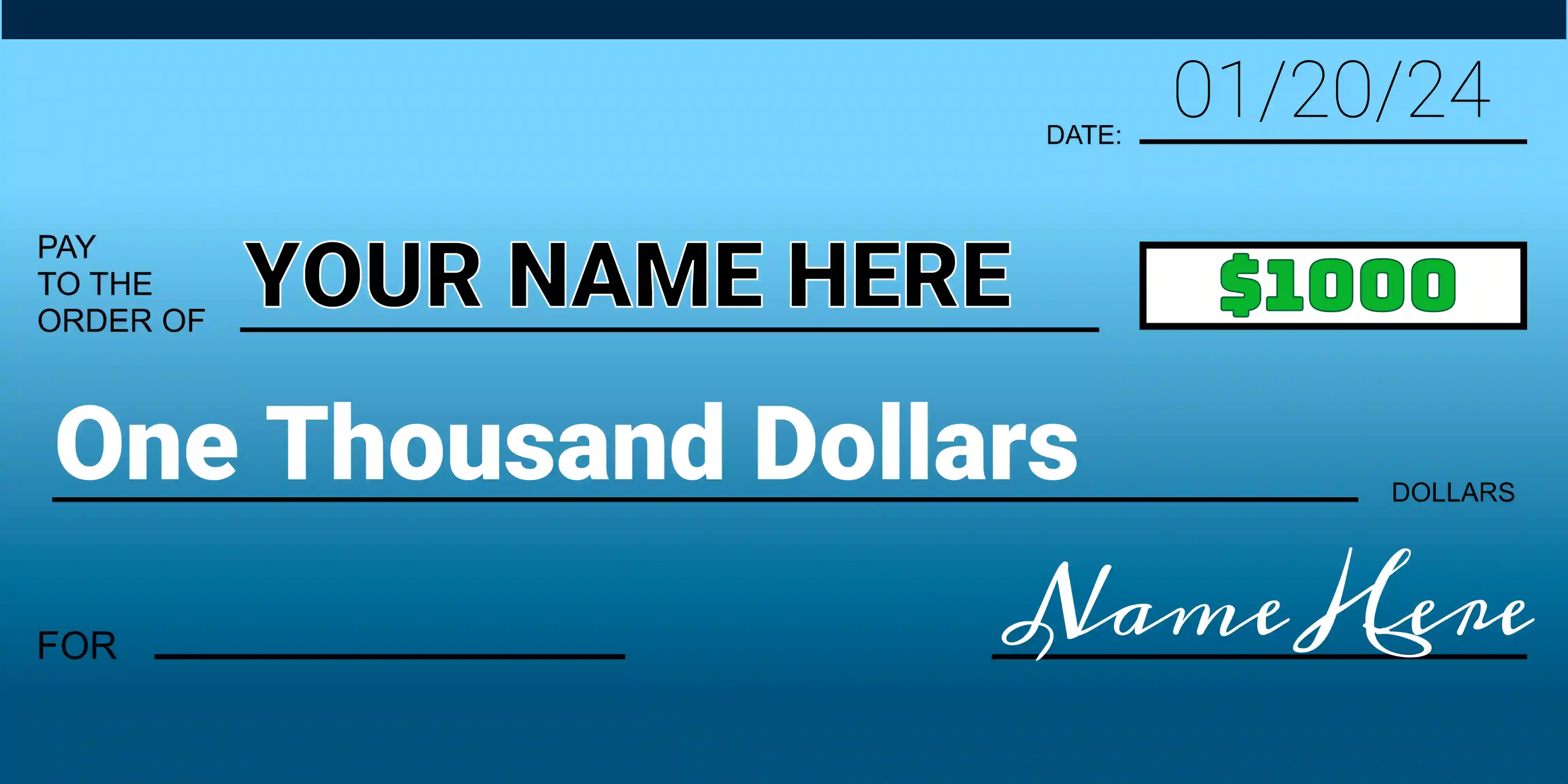 Big check with fade color background