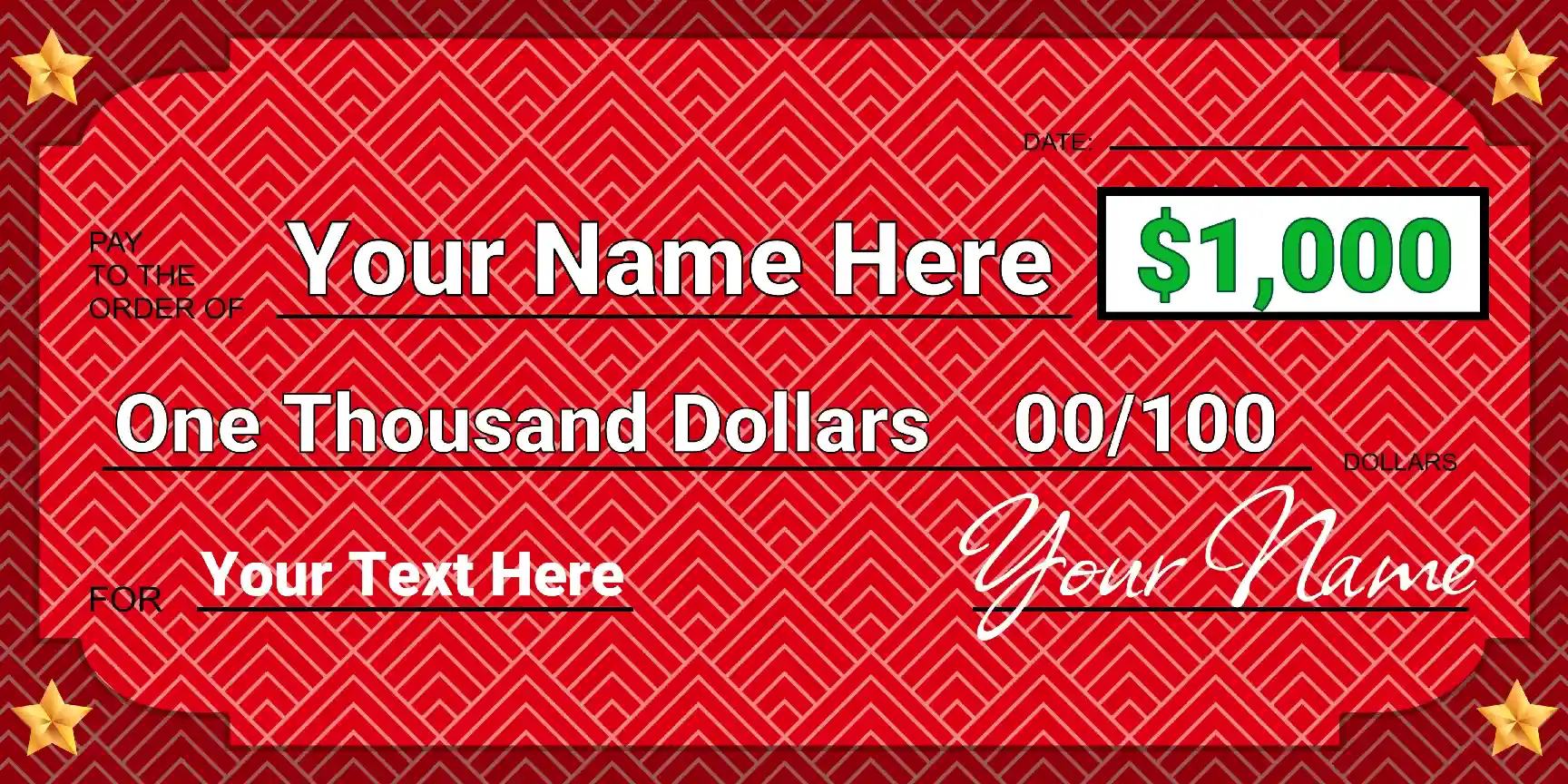 big check in red with gatsby background