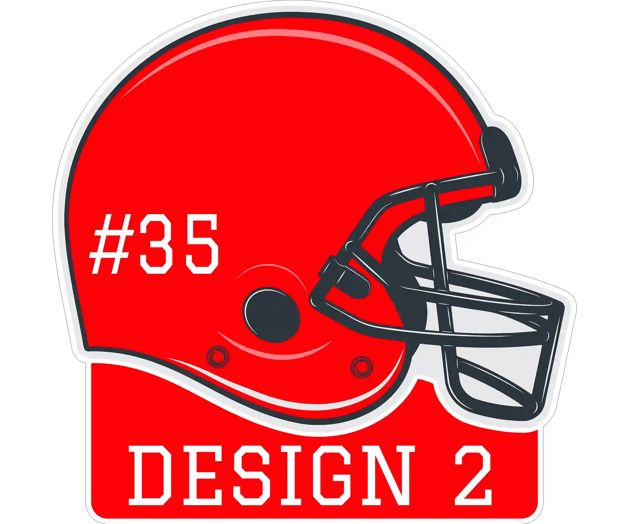 Design Your Own Football Helmet with banner below