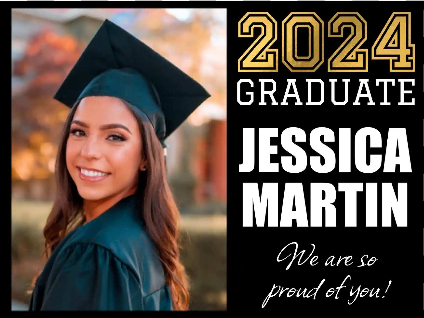 graduation sign with photo