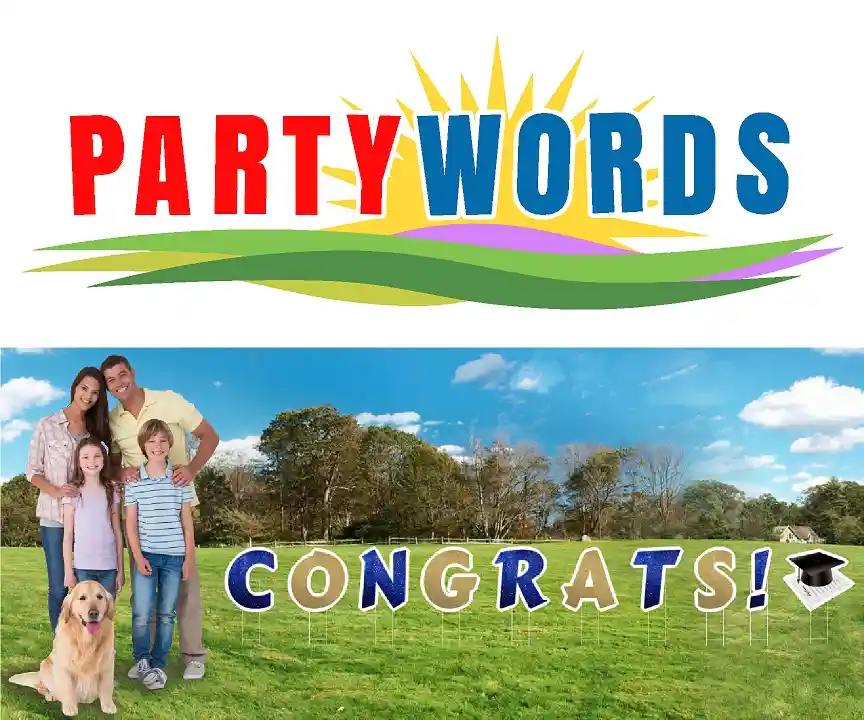 Party words letters for your front lawn