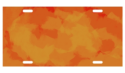 orange artistic plate