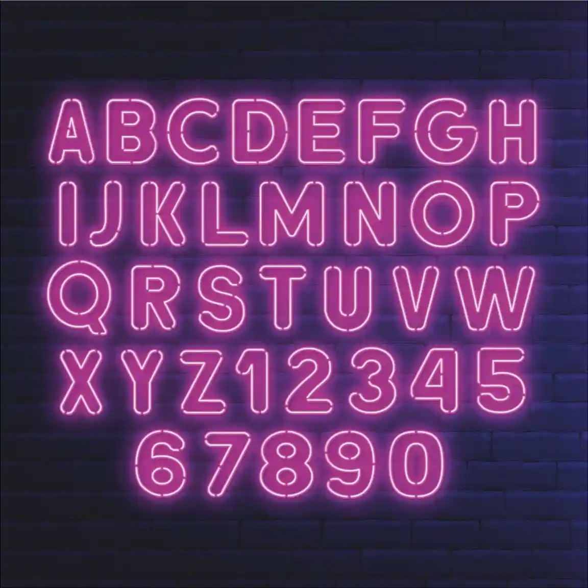 bold led neon lettering