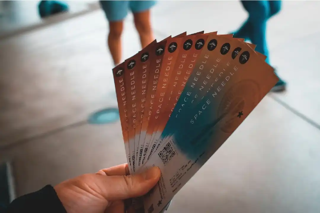 set of tickets for an event