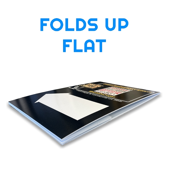 folds up flat for storage