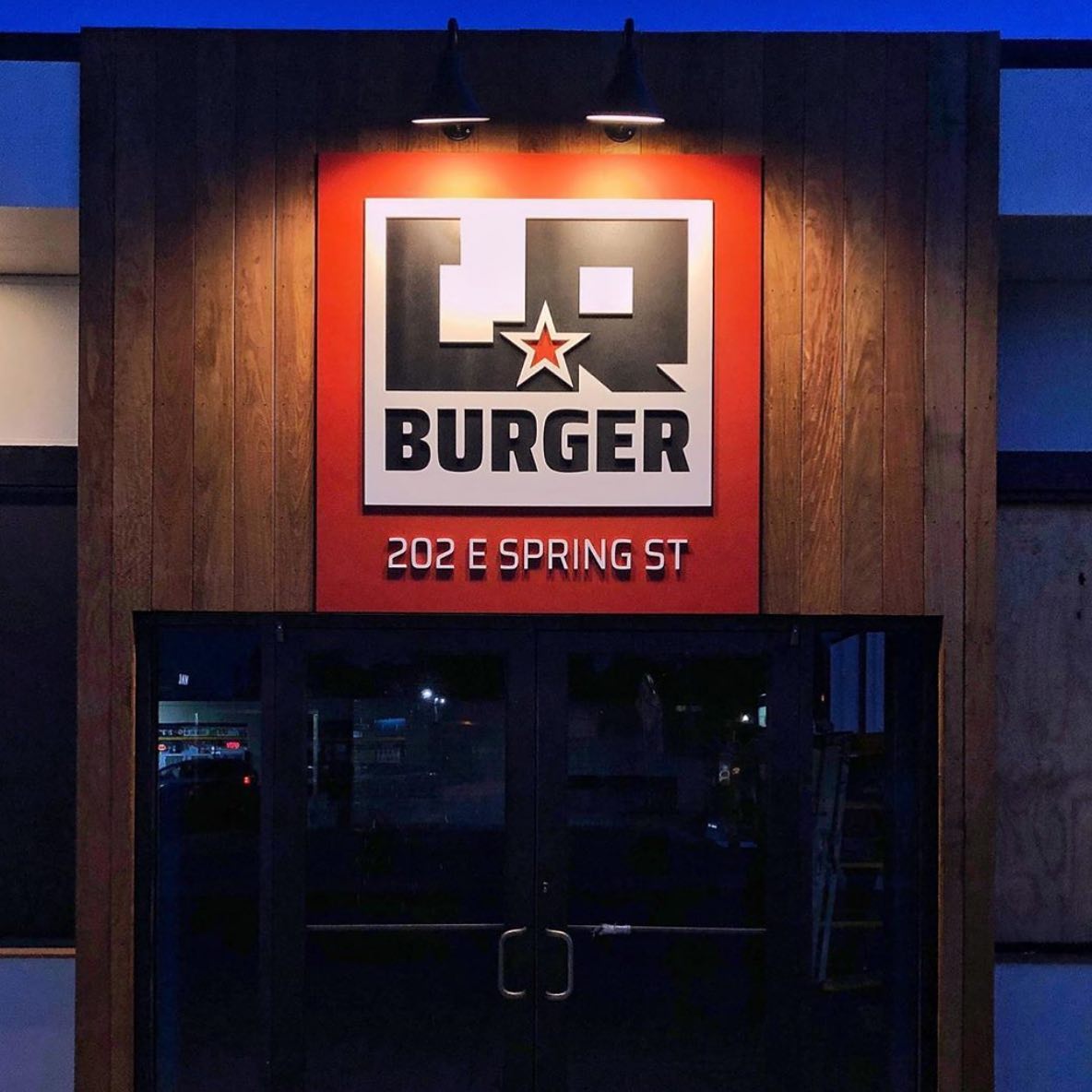 LR Burger Sign