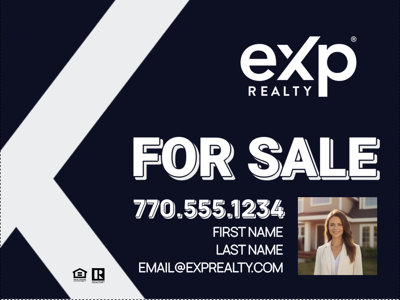 Virtual Properties real estate yard sign for property marketing
