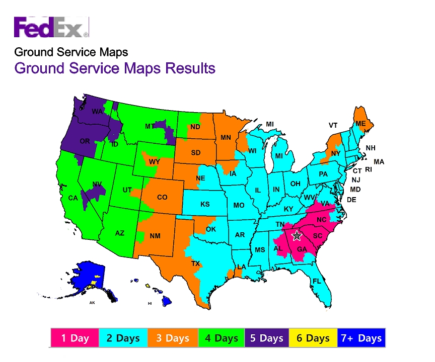 FedEx Map