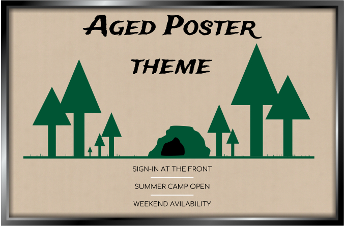 Banner - Aged Poster Theme - Customizeable template