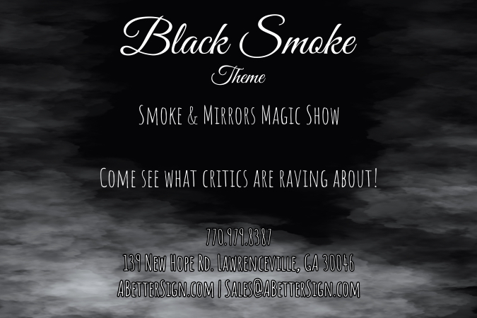 Banner - Black Smoke Theme - Customizeable template