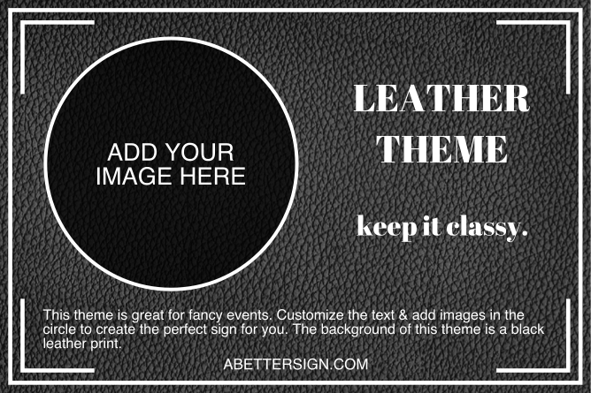 Banner - Leather Theme - Customizeable template