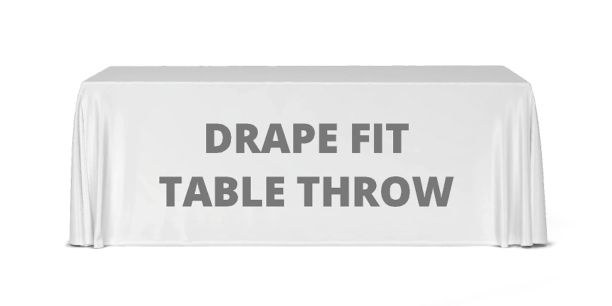 Drape fit table throws