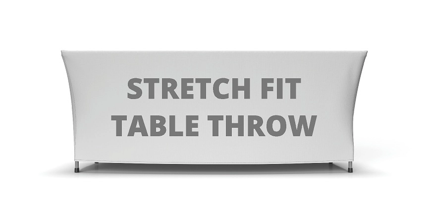 Stretch fit table throws
