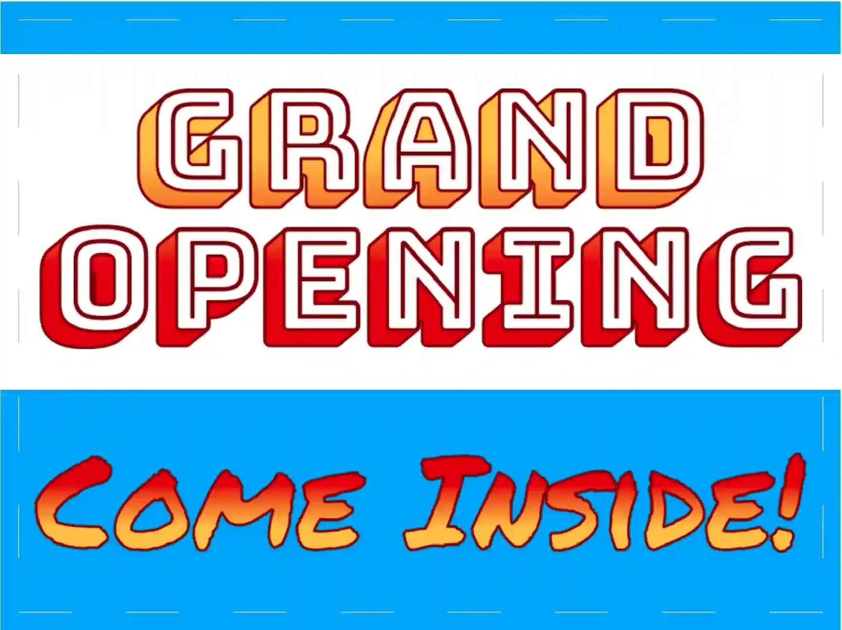 Grand Opening Come inside yard sign