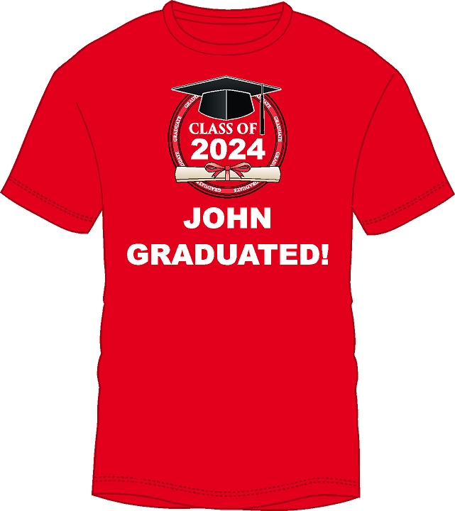 red shirt with class of 2024