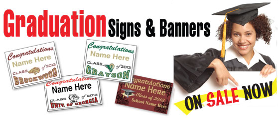 graduation signs and banners image