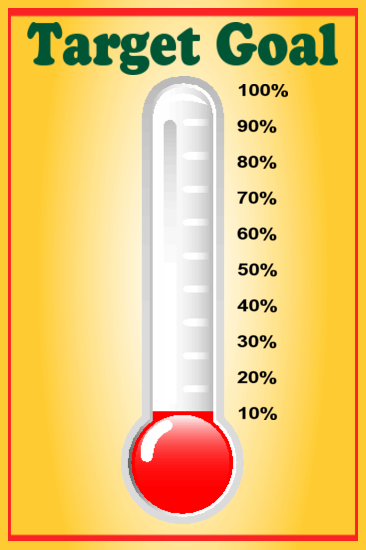 Progress Thermometer | Fundraising Thermometer Sign