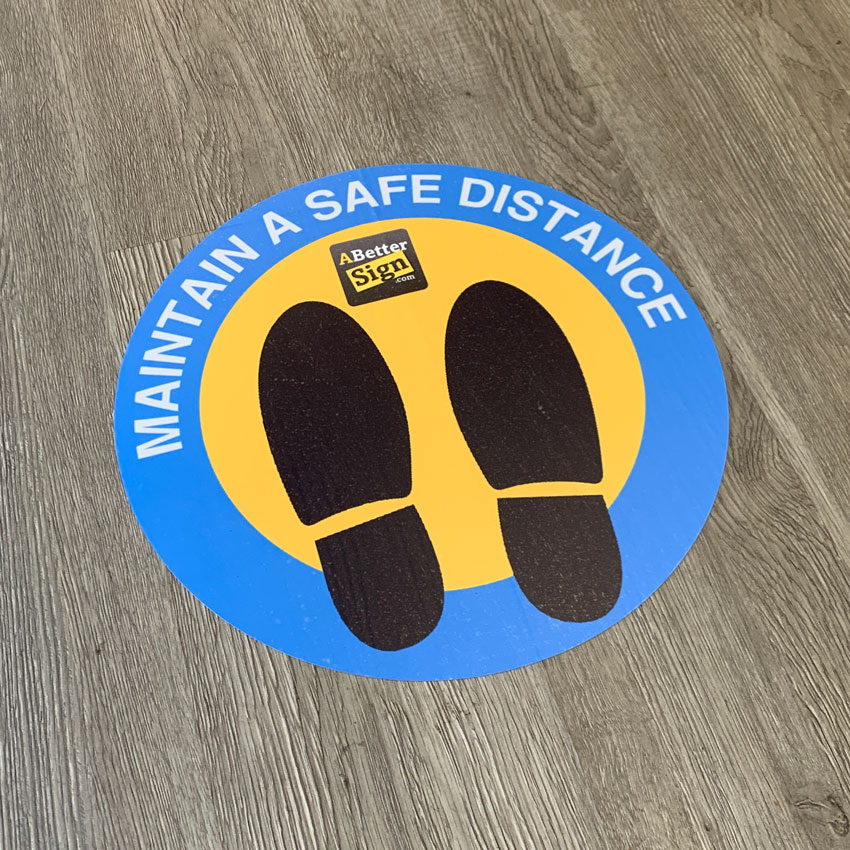 social distance floor sticker image